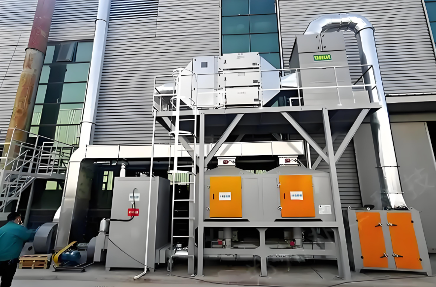 涂裝車間廢氣處理設備運行現場